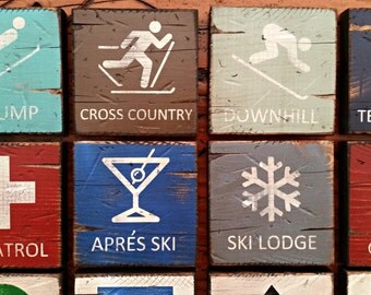 30 x 42 HUGE PERSONALIZED Ski Slope Sign Skiing by DollickDesigns