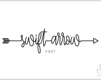 Swift Arrow Font download // OTF / TTF Open Type Fonts //Digital Download // Personal Use
