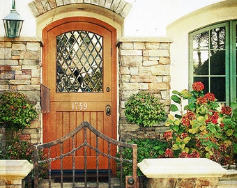 Door Photography- Cottage Door Photography, Warm Tones Art, Euro Style Door Photo, Rustic Decor, Cottage Home Decor, Dutch Door Print,