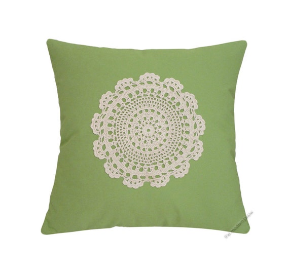 avocado green pillow