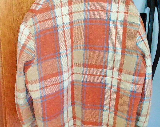 Vintage Mens Plaid Coat - Made in USA by Westwind Sportswear