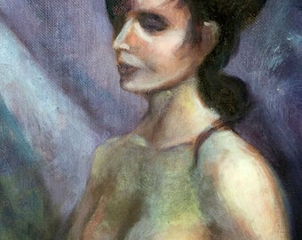 Vintage painting - Girls portrait