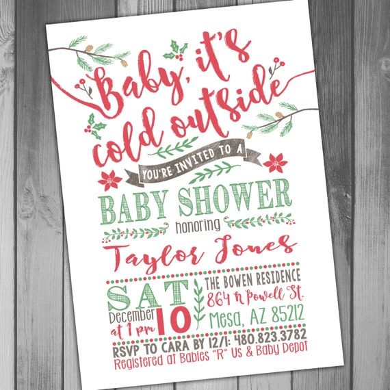 Free Christmas Baby Shower Invitations 3