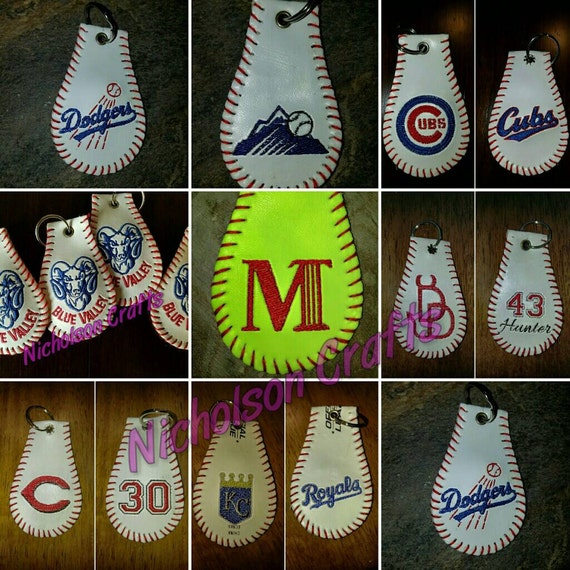 Baseball/Softball Keychain by NicholsonCrafts on Etsy