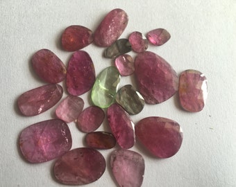 Pink tourmaline rose cut big size Rosecut multi tourmaline rosecut