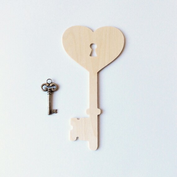 large wooden key / wooden home decor / housewarming gift