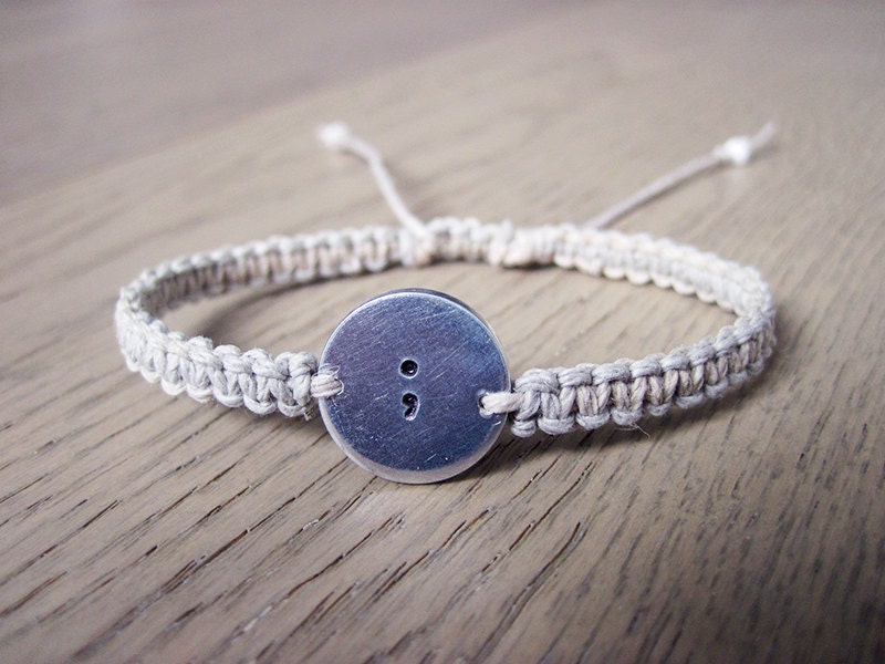 Semicolon Bracelet Semicolon Jewelry Gift for Friend by AuraHemp