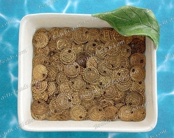 Coin Charms, Antique Brass Coins, Brass Coin Stampings, Belly Dancing Coins MB-015