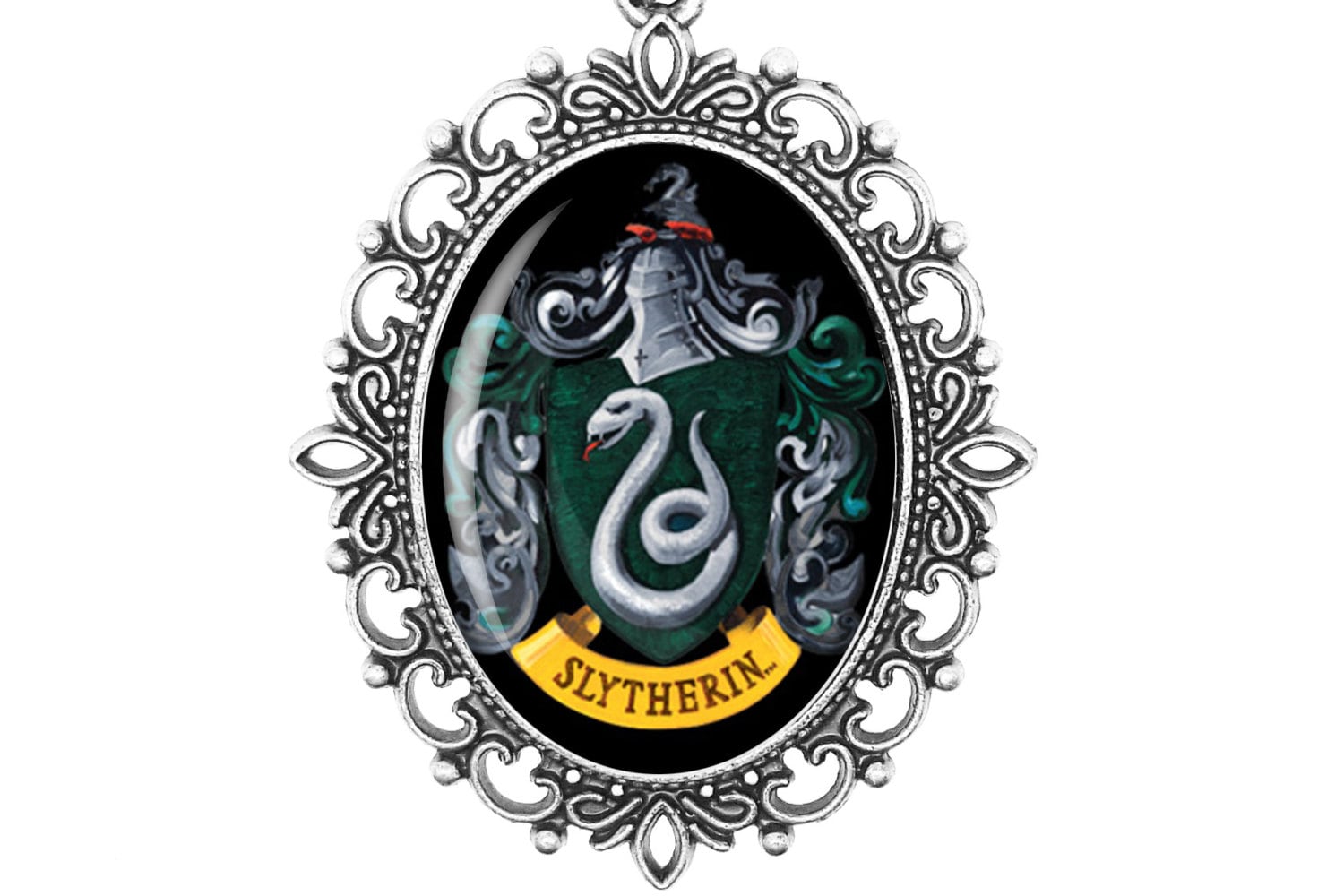 Harry Potter J K Rowling Slytherin Snake Basilisk House Crest