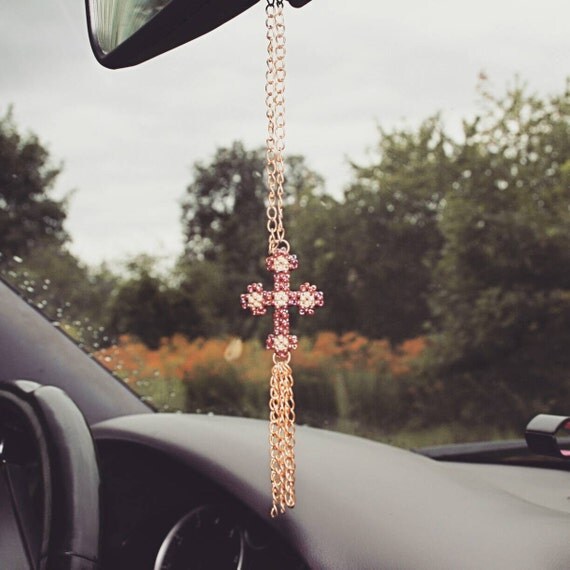 Car accessory Christian Cross for rearview mirror Hanging