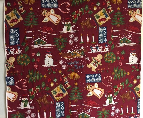 Alexander Henry Christmas Snowman Gingerbread Angel Fabric