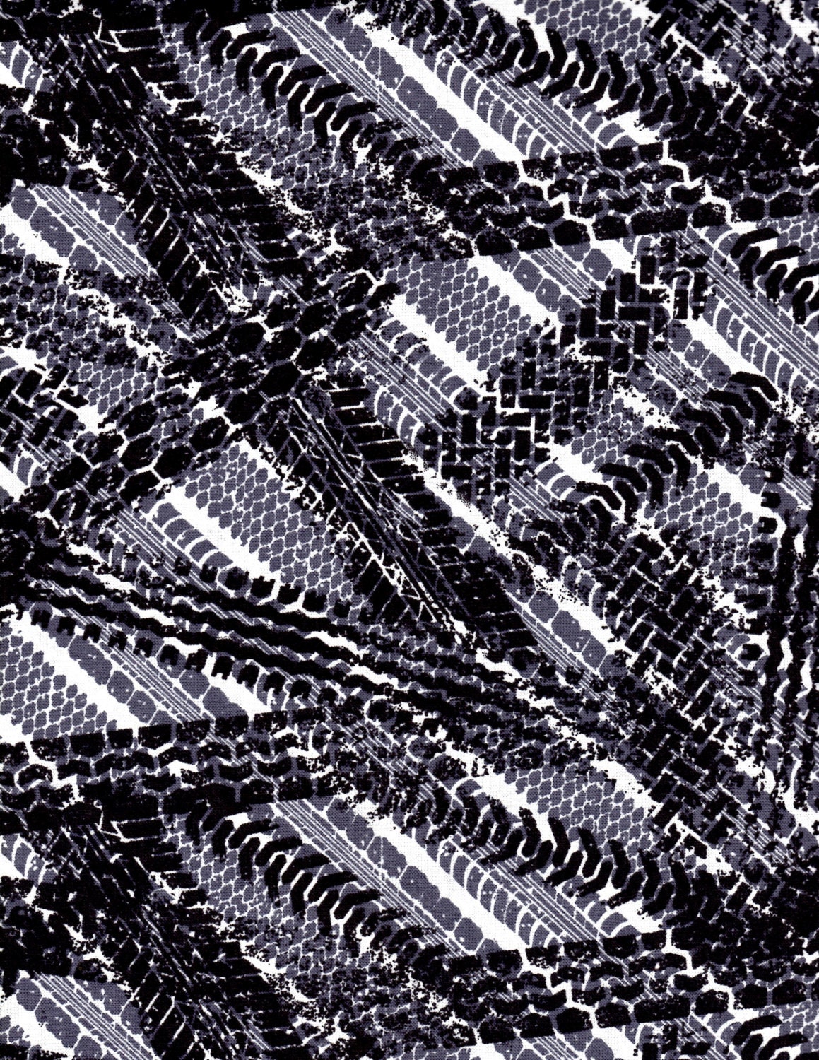 On the Road Again Fabric Black by the Half Yard