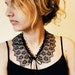 French Girl - Black Lace, Peter Pan Collar, Necklace, Lace Choker, Lace Necklace, Lace Collar, Lacey Necklace