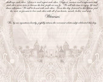 Quaker marriage certificate | Etsy