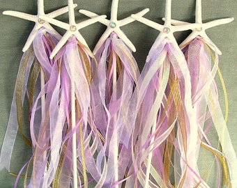 Starfish Wand, Mermaid Party, Fairy Wand, PRINCESS Party, Under the Sea, Party Favor, ANY color
