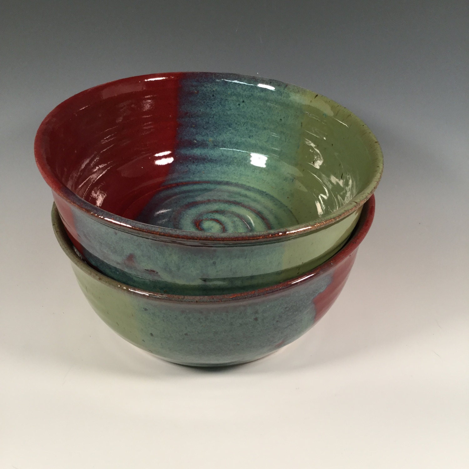 Pottery Pasta Bowl extra large pottery soup bowl Brick Red