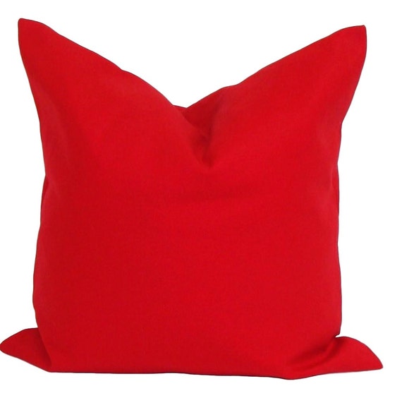 RED PILLOW.24x24 inch.Solid Red Pillow Cover.Decorative