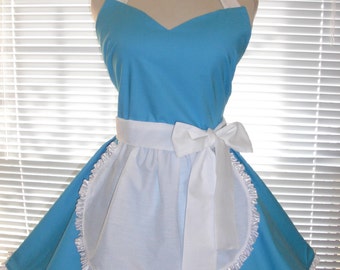 Tablier De Servante Rétro — Design Corps Complet — Réglable — Blanc Polyester — Pour Cosplay, Café, Cuisine