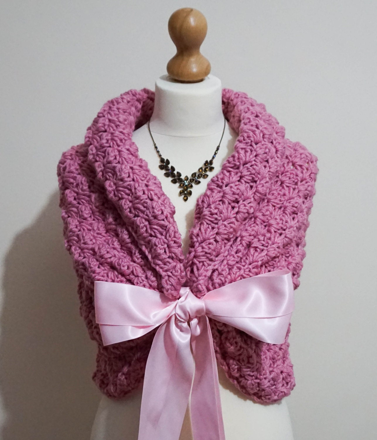 Adorable Pink Flower Girl Shawl Little Girl Spring Wedding