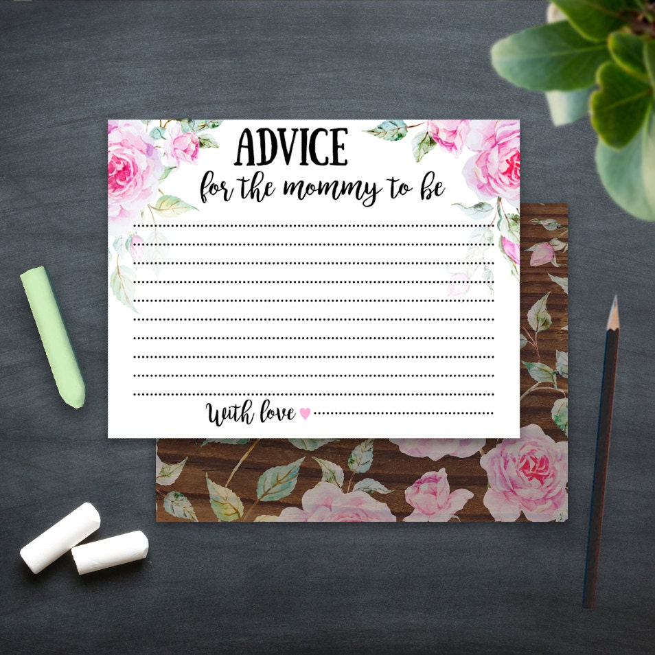 Printable Advice for the Mommy to be Baby Shower Advice