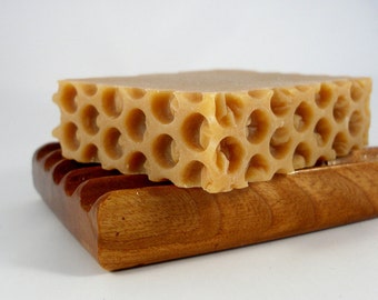 Goats Milk Soap - Goats' Milk and Honey: All Natural Handmade Cold Process Soap - Fragrance Free - 110g