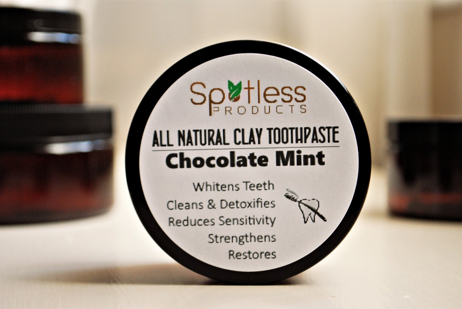 Chocolate Mint Clay Toothpaste AllNatural by delightfullycreated7