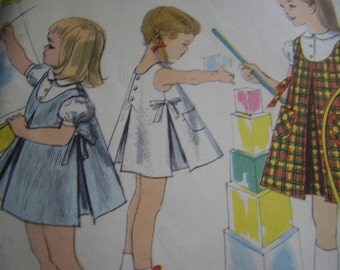 Vintage 1960's Vogue 2838 Dress or Jumper and Blouse Sewing Pattern, Size 5, Breast 23 1/2