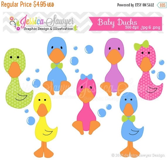 80% OFF INSTANT DOWNLOAD baby duck clipart by JessicaSawyerDesign