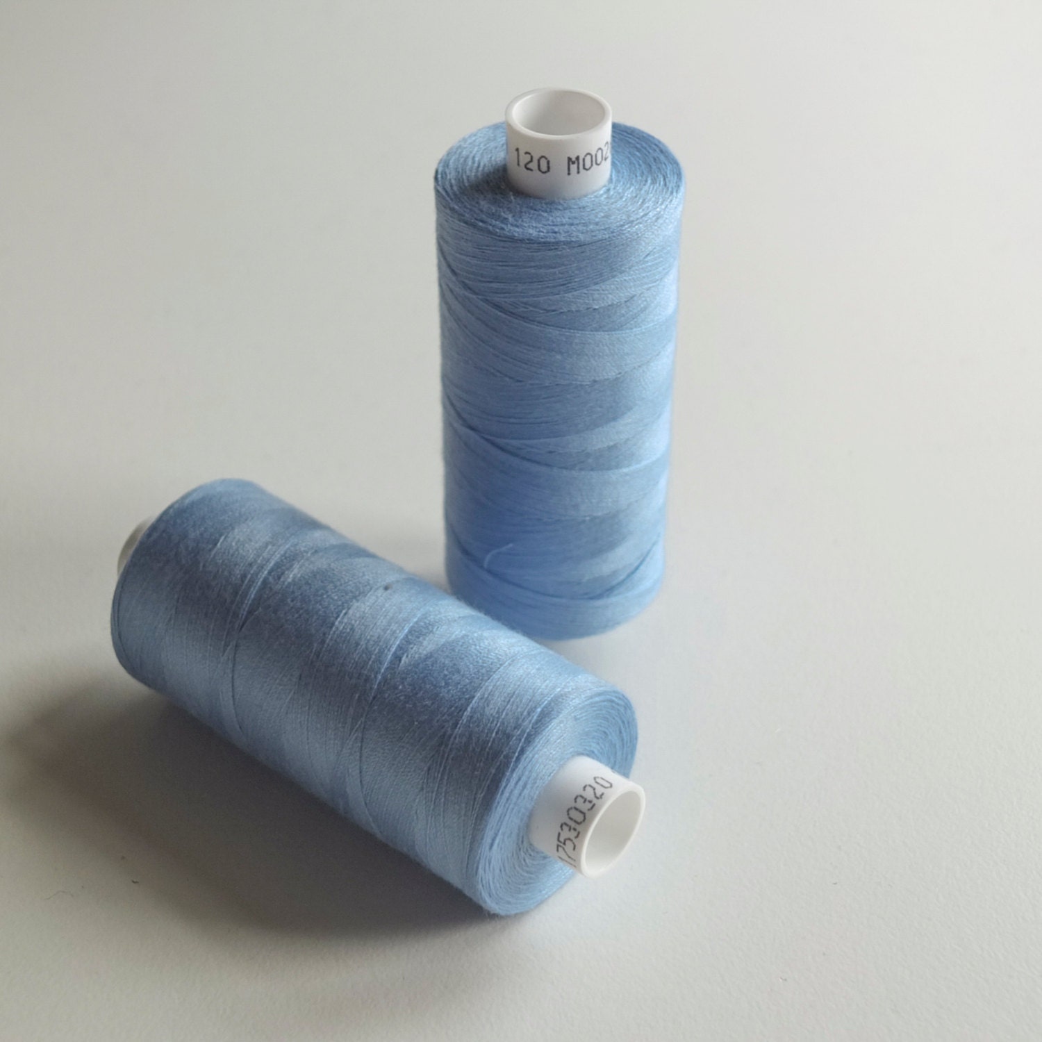 Light Baby Blue Sewing Thread M026 by Coats Moon - Polyester 120s ...