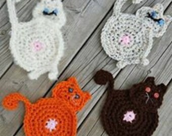 SALE Cat Butt Coasters
