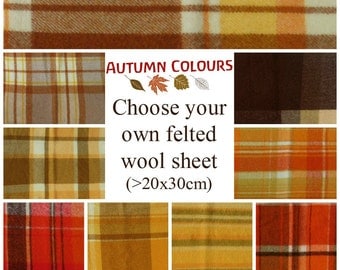 Felted wool fabric / Wool felt fabric - Vintage wool felt blanket sheet for CRAFT & Rug hooking / Hook rugs craft - woven fabric - Australia