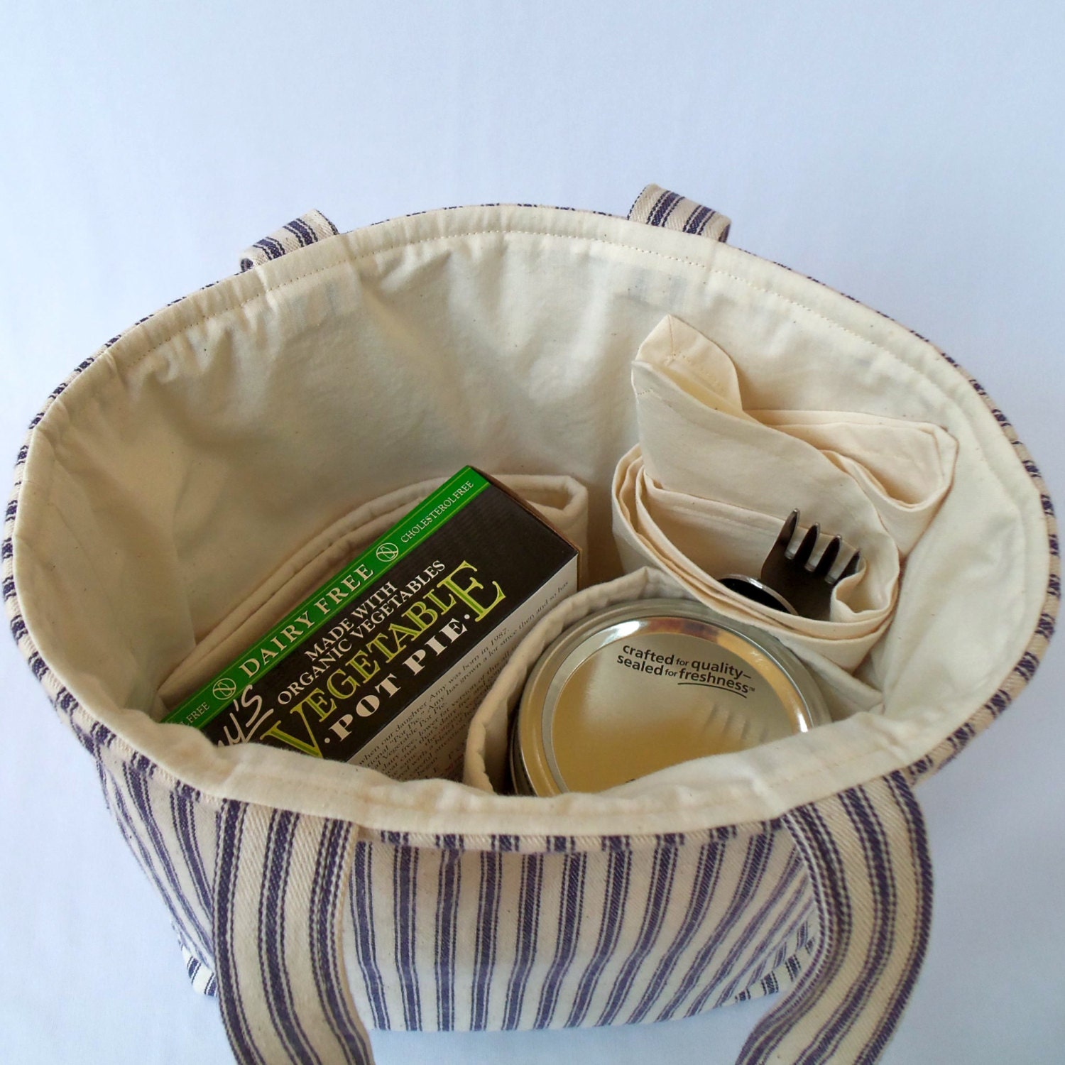 Mason Jar Carrier Bag Quart 2jar Jars to Go Black with