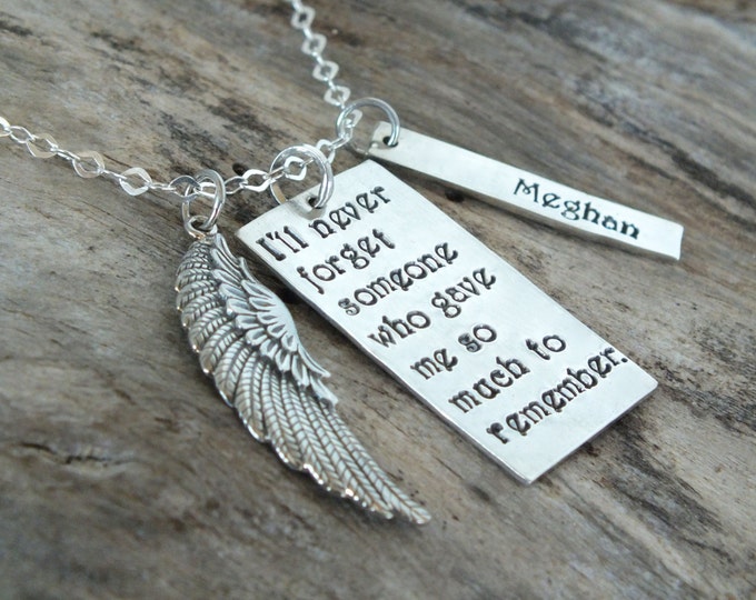 Sympathy Gift Mother /Sympathy Gift Loss of Mother /Sympathy Gift Father /In Memory of Sympathy Gift / Personalized Sterling Silver Necklace