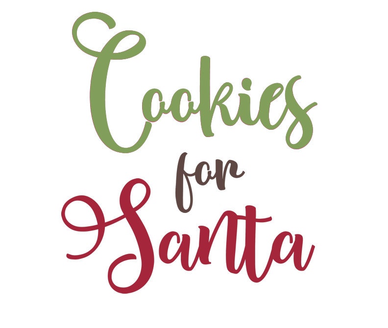 Download Cookies For Santa Layered SVG Cutting File Christmas Cutting