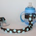 Sippy Cup Leash | Sippy Strap | Sippy Cup Strap Suction Cup | Bottle Tether | Sippy Cup Strap | Suction Sippy Strap | Blue Dot