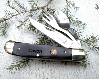 Camping Knife, Army Knife, Boy Scout Knife, Hobo Knife, Survival Knife, Pocket Knife, Utensil Knife, Swiss Army Knife, Fork Knife Spoon