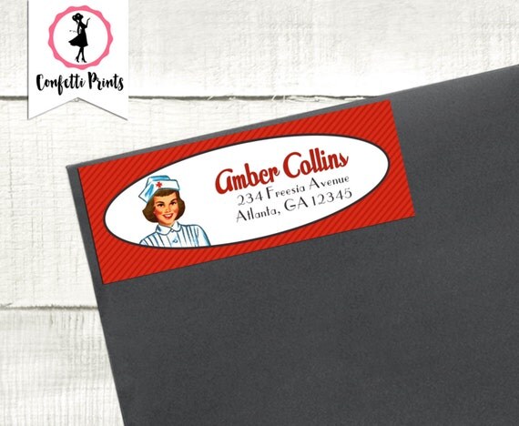 Nurse Graduation Return Address Label | Custom Address Labels | Address Stickers | Printable Address Labels - CALLING THE SHOTS Il_570xn