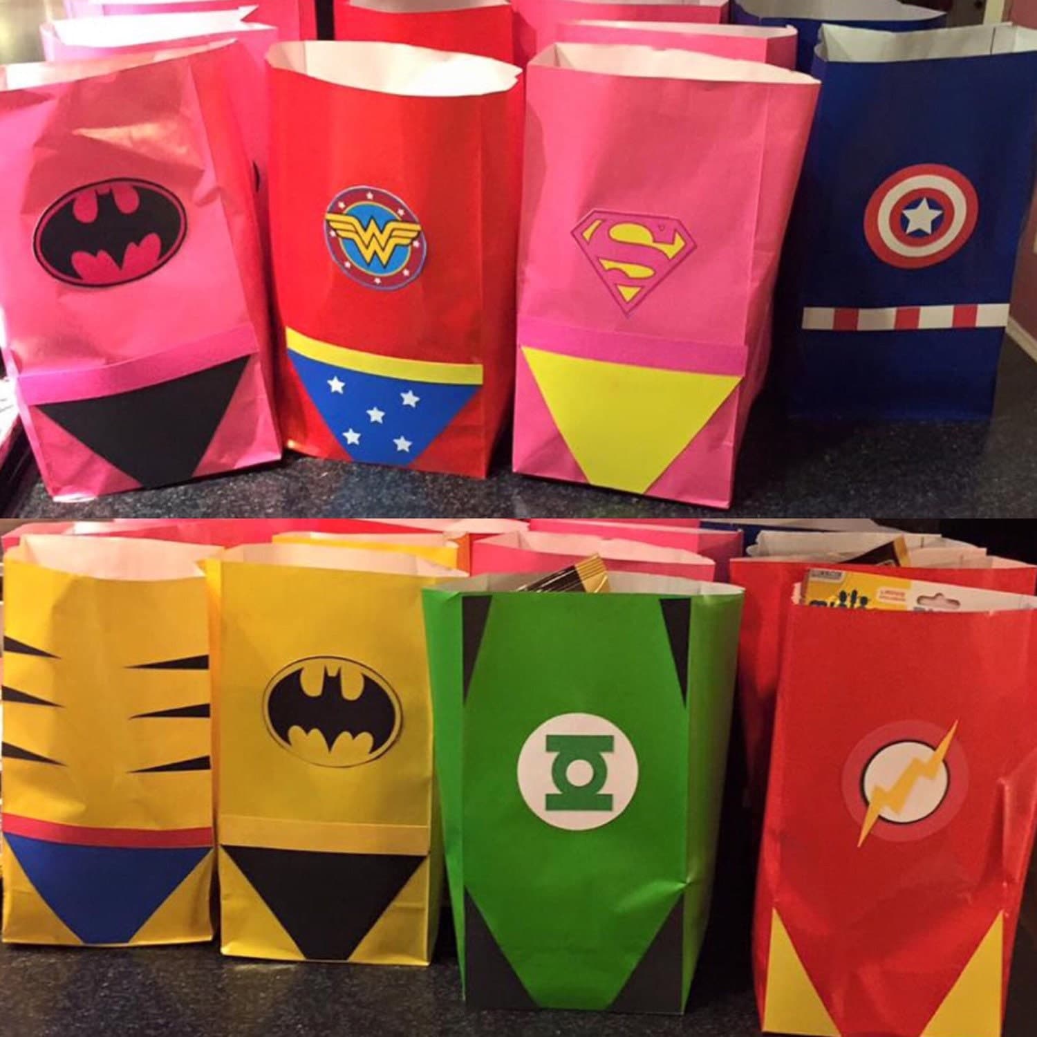 Superhero Favor Bags Superhero Goody Bags Captain by Chickedoll