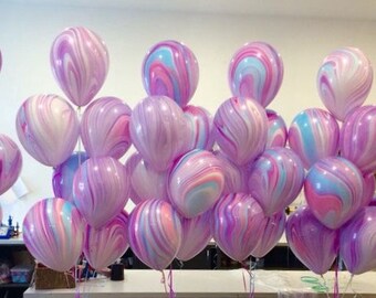 Baby Shower, Unicorn Party, Birthday Party, First Birthday, Marble Balloons, Agate Marble Balloons, Party Supplies, Wedding Decorations,