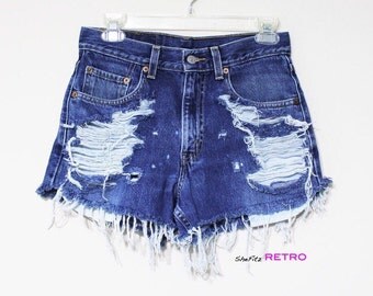 All Sizes Distressed Grunge Levis Denim Shorts