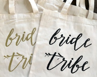 Bride tote/bag GOLD INK Wedding/Wedding Party/Bach Party