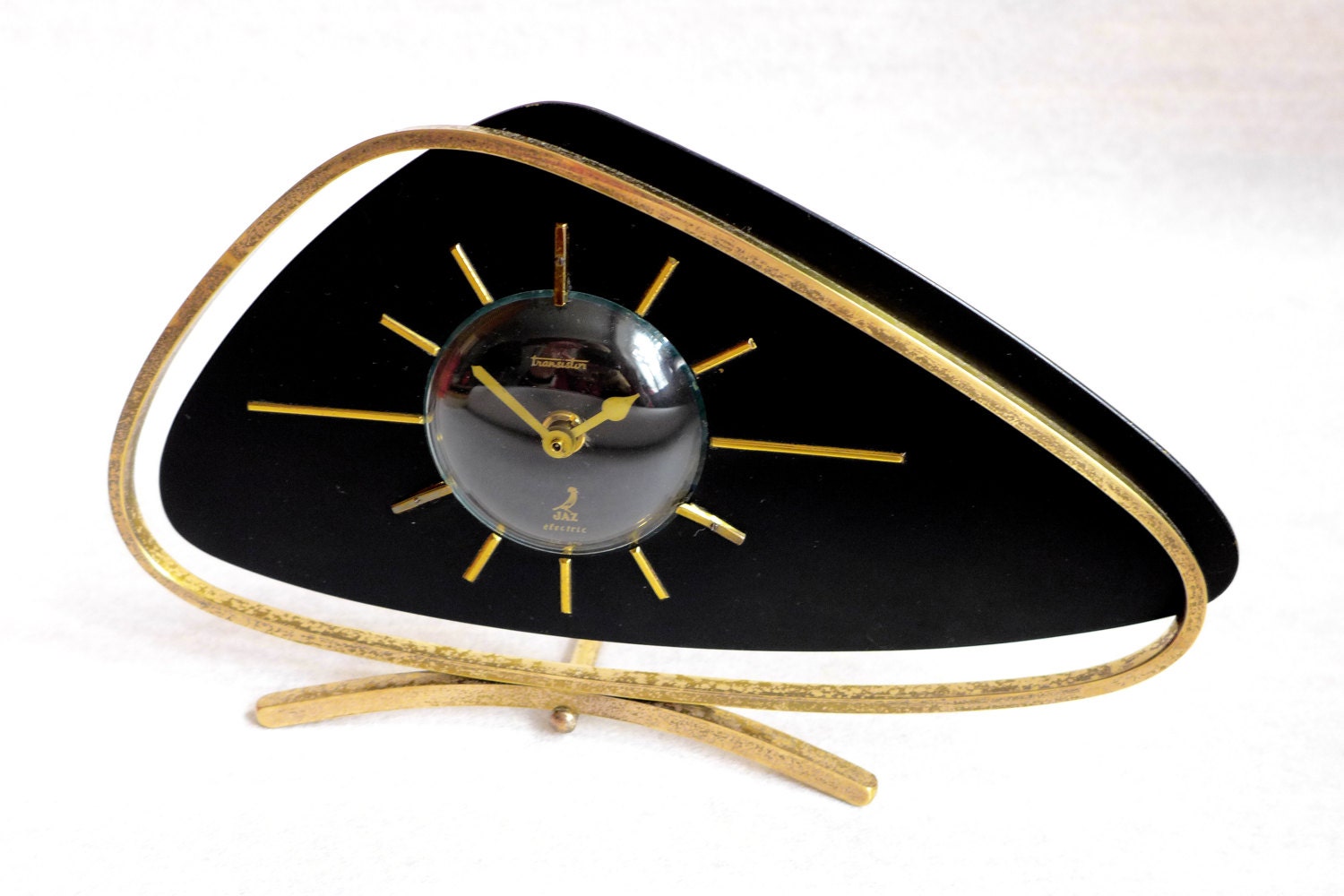 Mantel Clock Eames Era Modern JAZ Vintage Atomic