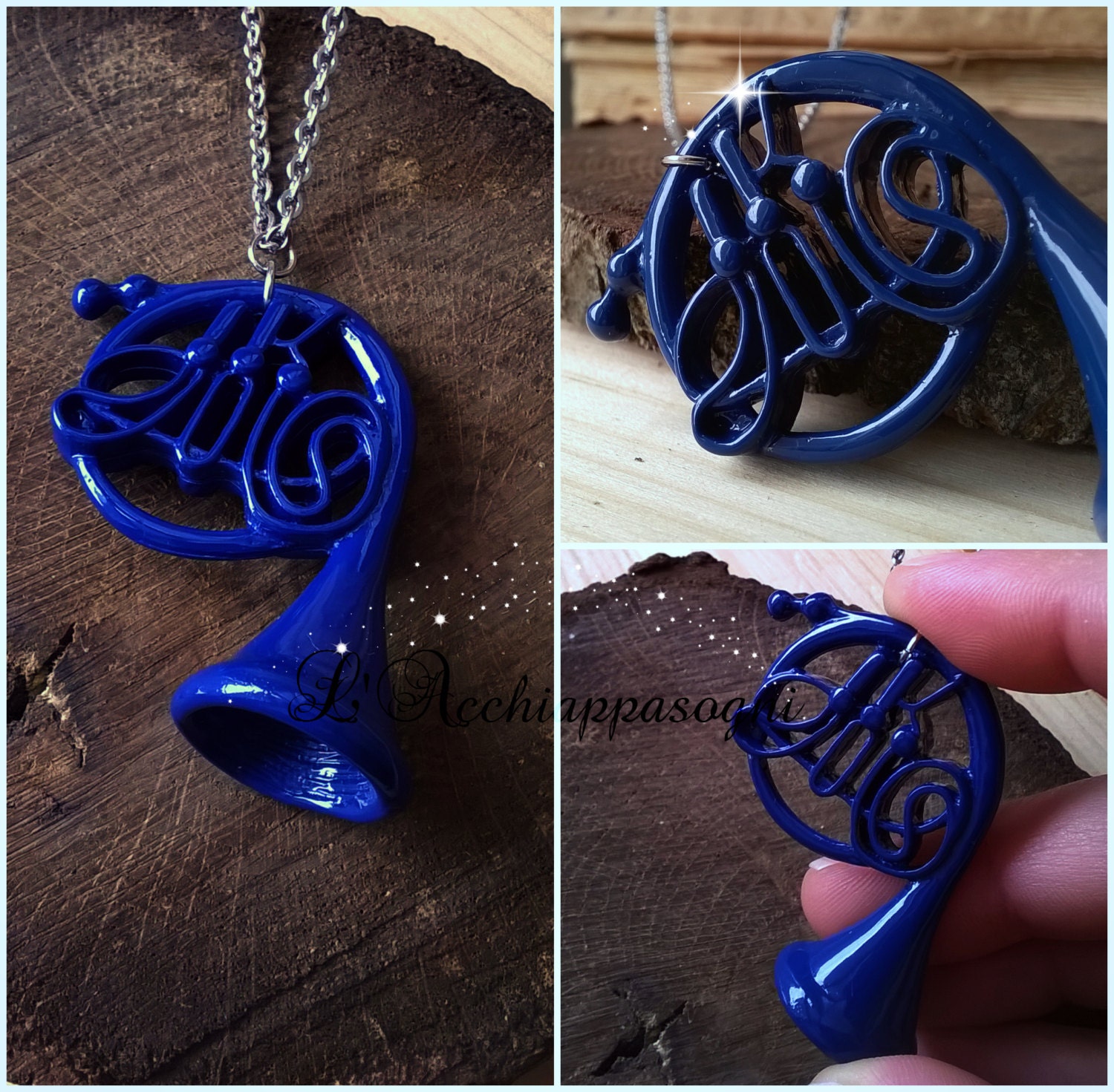 HIMYM Blue French Horn necklace How I Met Your Mother