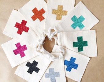 Glitter Hangover Kit Bag- Hangover Bag - Bachelorette Party Favor- Party Favor- Hangover Kits Bags- DIY Hangover Bags- Wedding Hangover