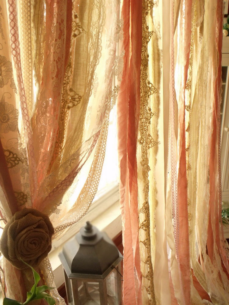 Pink And Gold Curtains / 'Soft Abstract in Blush Pink and Gold' Shower