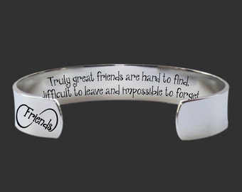 Bridesmaid Gifts | Gift for a Friend |Gifts for Friends | Truly great friends... Custom Personalized Bracelet Korena Loves