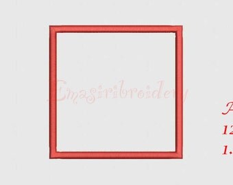 Square Applique, Tatami and Filled Embroidery Design