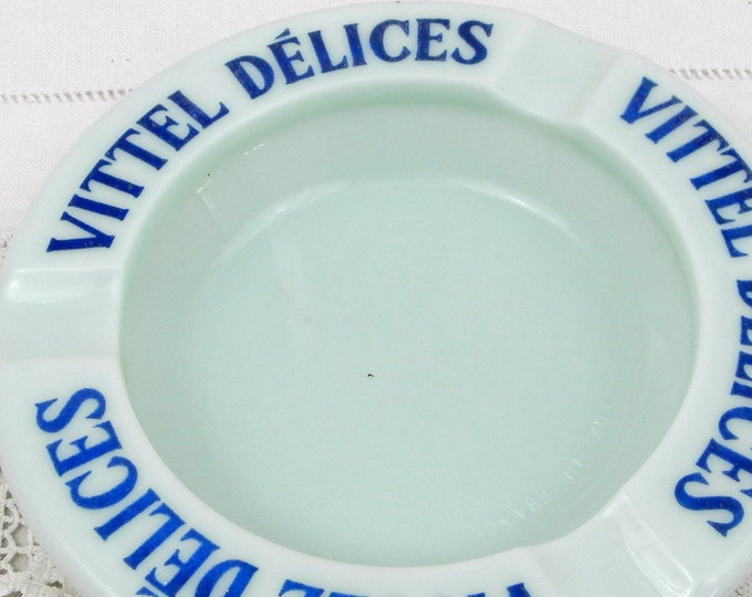 Vintage French Opaque Mint Green Glass Bistro Publicity Vittel Délices Ashtray, Mid Century, French Design, Retro Vintage Home Interior, Vintage French Opaque Mint Green Glass Bistro Publicity Vittel Délices Ashtray, Mid Century, French Design, Retro Vintage Home Interior,