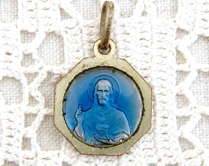 Small Vintage French Silver Plated Religious Medal Notre Dame de Buglose / Religion / Christian / Catholic Charm Medal / Religious Jewelry Small Vintage French Silver Plated Religious Medal Notre Dame de Buglose / Religion / Christian / Catholic Charm Medal / Religious Jewelry