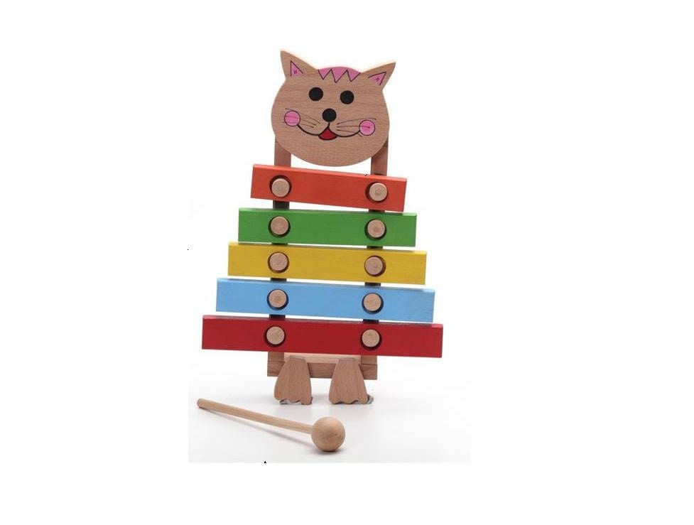 Wooden xylophone christmas gift wooden cat educational
